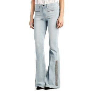 Paige Flare Vintage High Rise Canyon Bell in Braylee Embroidered Women's Size 28